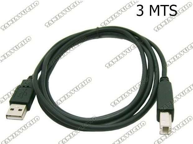 -+ CABLE IMPRESORA A USB 2.0 3 MTS LCS-30D
